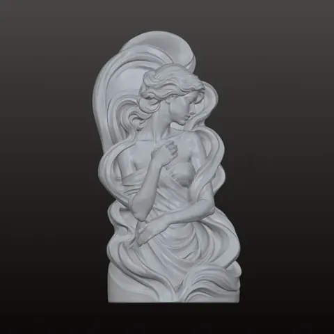 White marble statue